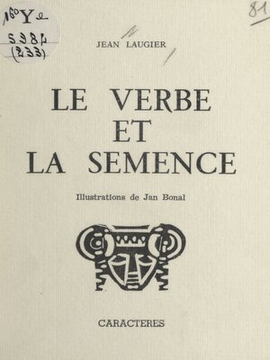cover image of Le verbe et la semence